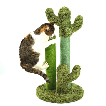 Cactus Shaped Cat Scratching Post and Climbing Tree for Cats
