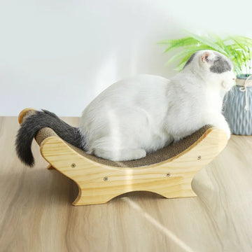 Curved Cat Scratch Board Claw Sharpener Lounge for Cats
