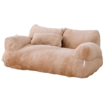 Plush Pet Sofa Bed with Cushion for Cats and Small Dogs
