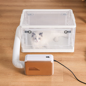 Foldable Transparent Pet Dryer Box for Cats and Small Dogs
